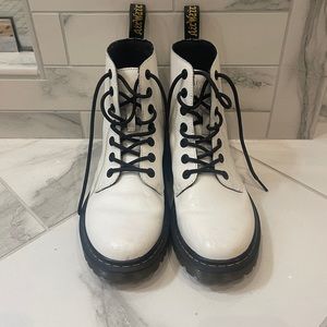 Doc Martens- White Lace Up Boots